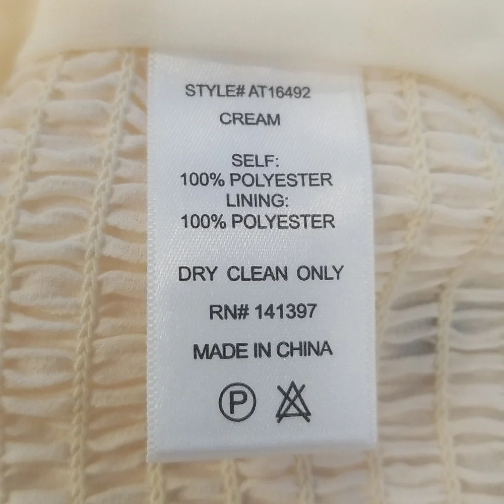 💕ASTR THE LABEL💕 Puff Sleeve Square Neck Top ~ Cream Medium XL NWT